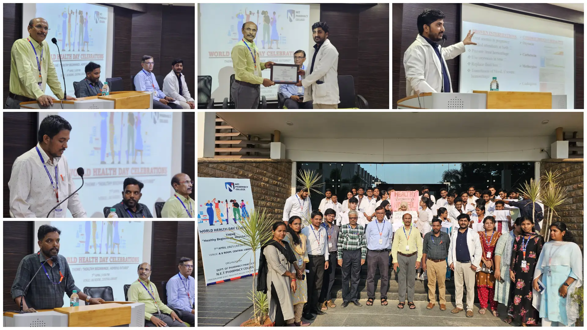 World Health Day Celebration 2025 by Department of Pharmacy Practice, N.E.T Pharmacy College, Raichur