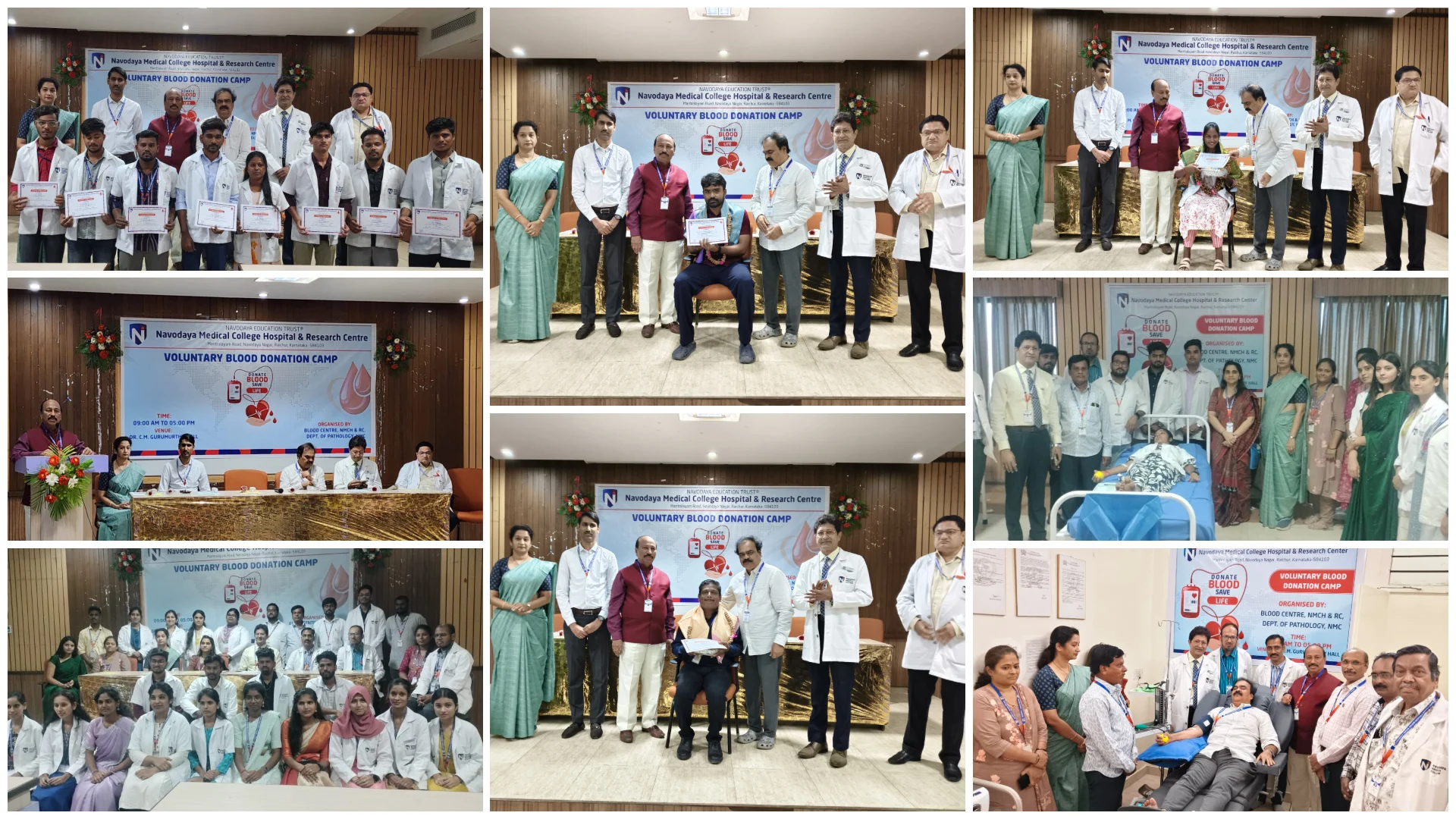 Voluntary Blood Donation Camp Held at Navodaya Medical College on World Blood Donor Day 2025