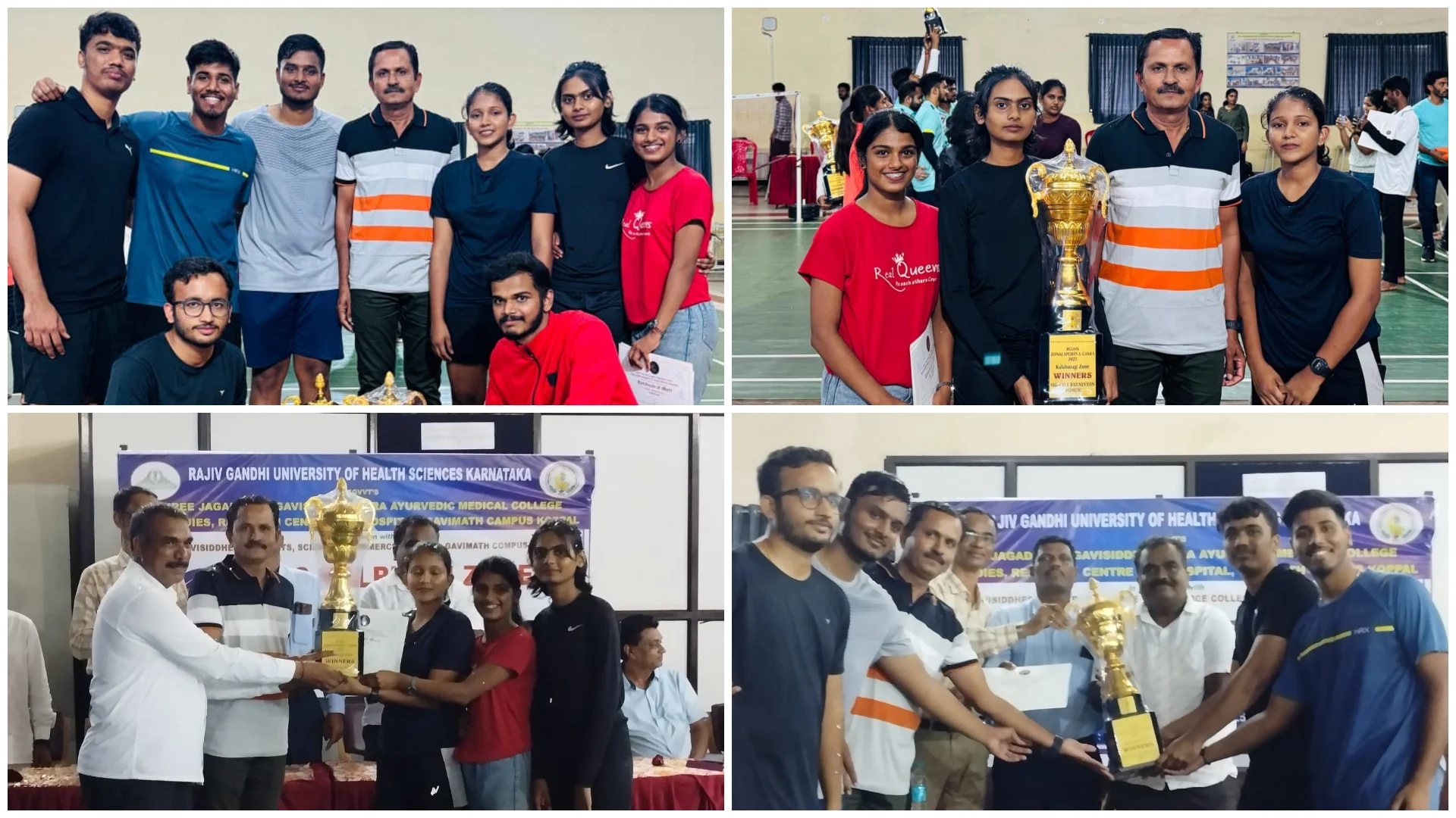 Navodaya Medical & Nursing Colleges Win RGUHS Kalaburagi Zone Badminton Tournament 2025-26 at Koppal