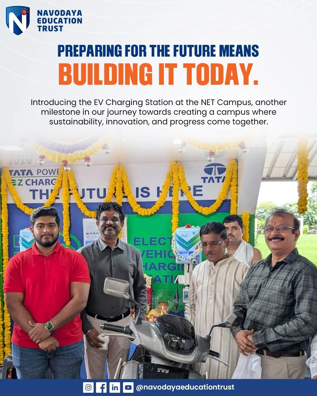 EV Charging Station Inaugurated at Navodaya Education Trust Campus