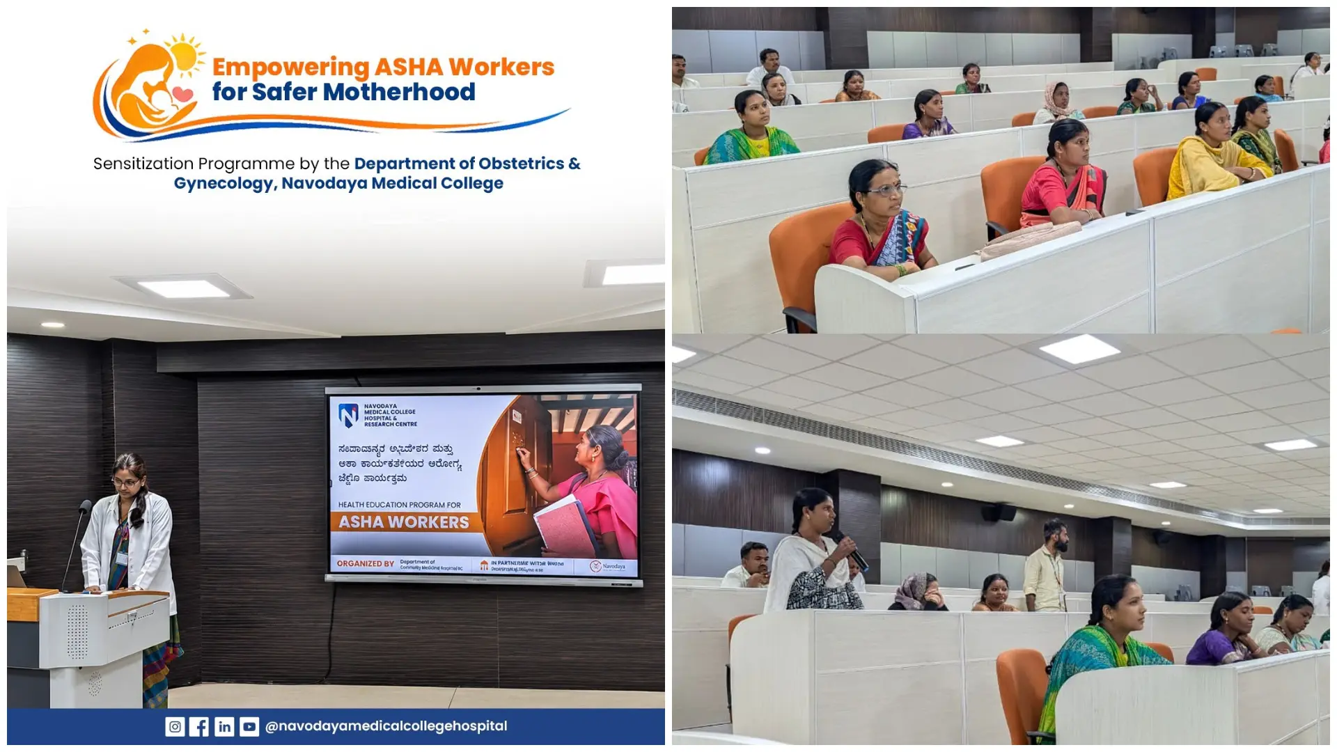 Navodaya Medical College Conducts Maternal Health Awareness Programme for ASHA Workers
